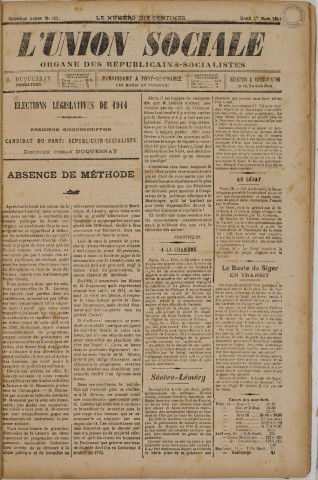 L'Union sociale (n° 101)