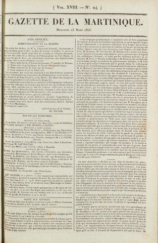 Gazette de la Martinique (1825, n° 24)