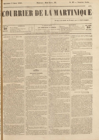 Le Courrier de la Martinique (1848, n° 64)