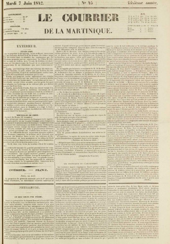 Le Courrier de la Martinique (1842, n° 45)