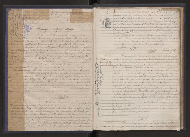 Naissances, mariages, décès, reconnaissances