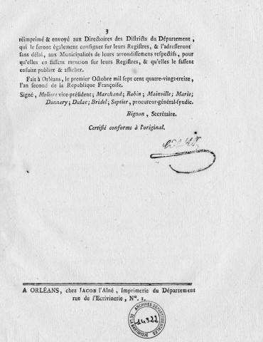 Payement des primes et gratifications accordées à l'exception de celles pour la traite des nègres : décret n° 1567 de la Convention nationale du 19 septembre 1793