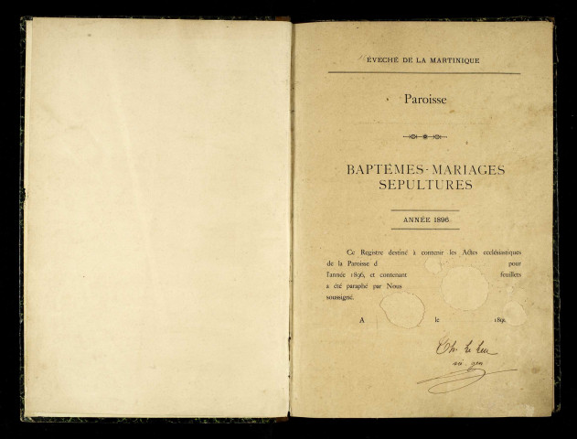 Baptêmes, mariages, sépultures