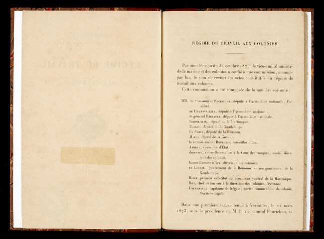 Commission du régime du travail aux colonies : rapport de la sous-commission du régime du travail aux colonies [résumé des travaux]