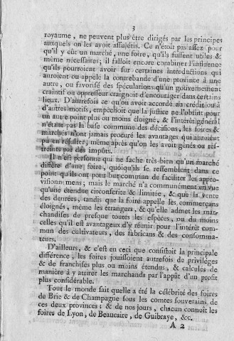 Rapport au nom du Comité d'Agriculture et de Commerce, sur les foires et marchés, par Moreau de Saint-Méry, député de la Martinique