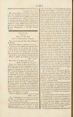Gazette de la Martinique (1814, n° 60)