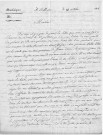 Lettres de Griffon, officier en poste à la Martinique, adressées à monsieur Lainé (administrateur de la loterie de France) dans lesquelles il le remercie pour l'aide accordée à sa mère et lui donne des nouvelles de la colonie