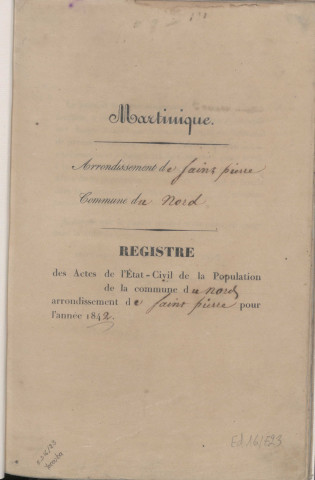 Population esclave : naissances, mariages, décès