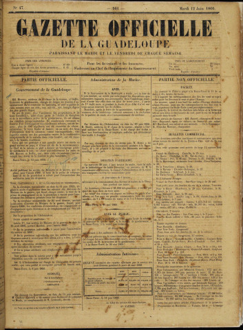 La Gazette officielle de la Guadeloupe (n° 47)