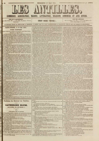 Les Antilles (1854, n° 39)