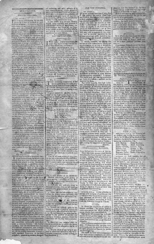 Débarquement en Martinique de troupes militaires. Opposition des habitants de l'île : article "From Martinico" publié dans Columbian centinel