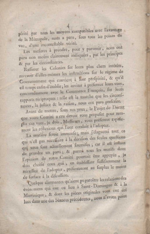 Rapport fait à l’Assemblée Nationale le 8 Mars 1790, au nom du Comité des Colonies