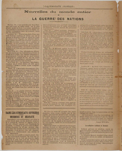 La Démocratie coloniale (n° 149)