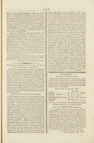 Gazette de la Martinique (1816, n° 2)