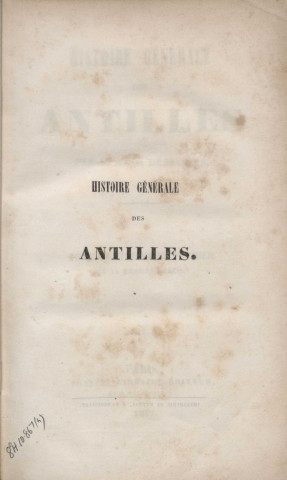 Histoire générale des Antilles (tome IV)