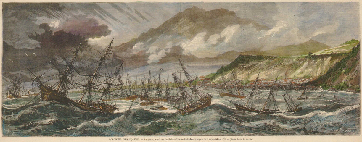 Le grand cyclone de Saint-Pierre de la Martinique, le 09 septembre 1872