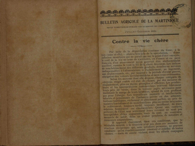 Bulletin agricole de la Martinique (juillet-octobre 1925)