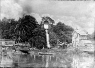 Fort-de-France. Rivière de Fort-de-France et fontaine Gueydon