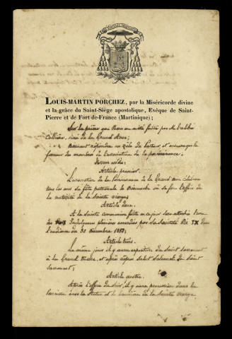 Etablissement de l'association de la Persévérance