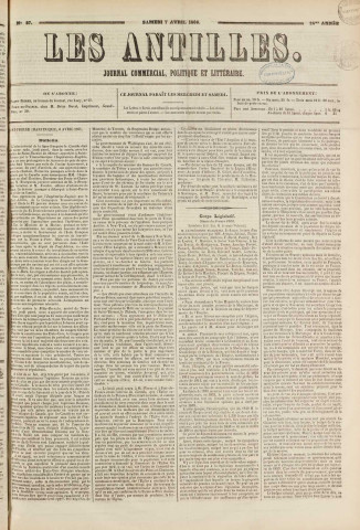 Les Antilles (1866, n° 27)