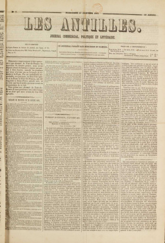 Les Antilles (1861, n° 7)