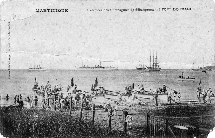 Martinique. Exercices des Compagnies de débarquement à Fort-de-France