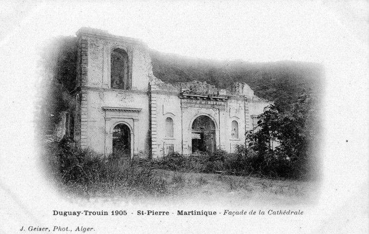 Saint-Pierre. Martinique. Façade de la cathédrale