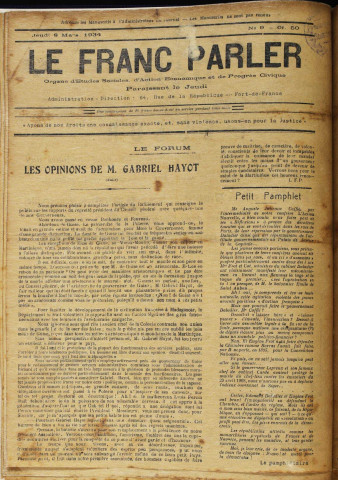 Le Franc parler (n° 9)