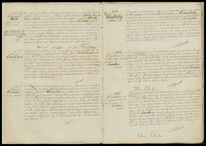 Naissances, reconnaissances, décès