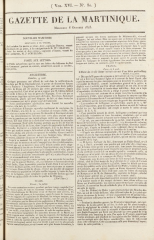 Gazette de la Martinique (1823, n° 80)