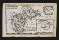 An accurate map of the island of Guadeloupe one of the French Antilles, also of la Marie Galante. Carte de l'île de la Guadeloupe et de Marie-Galante