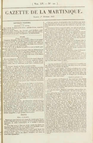 Gazette de la Martinique (1823, n° 10)