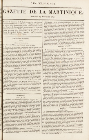 Gazette de la Martinique (1827, n° 75)