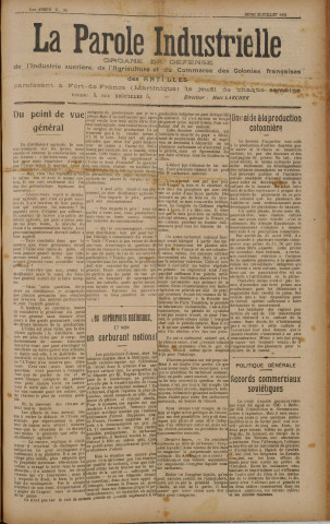 La Parole industrielle (n° 38)