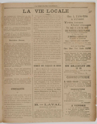 La Démocratie coloniale (n° 188)