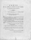 Lettre du Comité de Salut public au citoyen Beauharnois (général commandant en chef l'armée du Rhin) l'informant de sa nomination au poste de ministre de la guerre et réponse de celui-ci