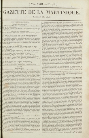 Gazette de la Martinique (1825, n° 43)