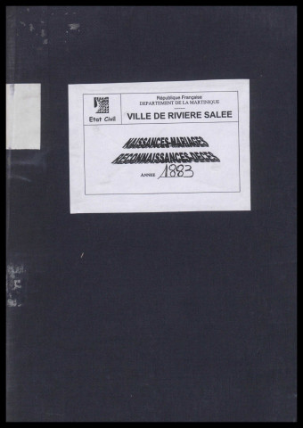 Naissances, mariages, décès, reconnaissances