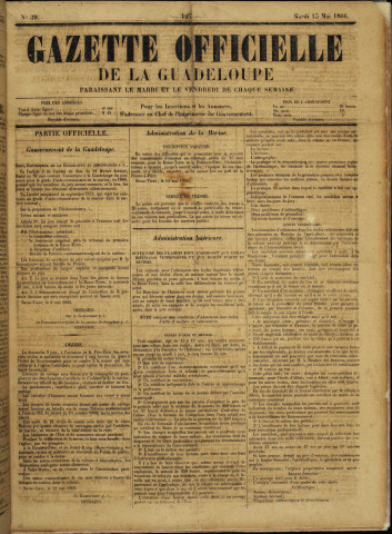 La Gazette officielle de la Guadeloupe (n° 39)