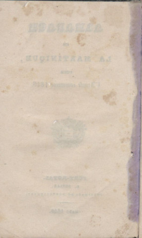 Almanach de la Martinique pour l’année commune 1846