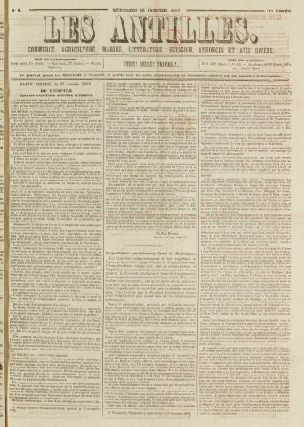 Les Antilles (1853, n° 8)