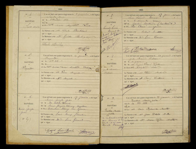 Baptêmes, mariages, sépultures