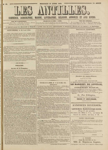 Les Antilles (1856, n° 33)