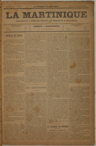 La Martinique (année I, n° 15)