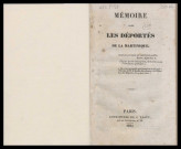 Mémoire pour les déportés de la Martinique