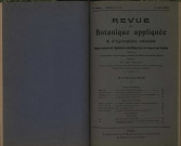 Revue de botanique appliquée et d'agriculture coloniale (n° 21)