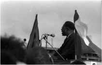 Fort-de-France, centre-ville. ouverture de festival ; allocution du maire de Fort-de-France, Aimé Césaire