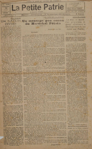 La Petite Patrie (n° 339)