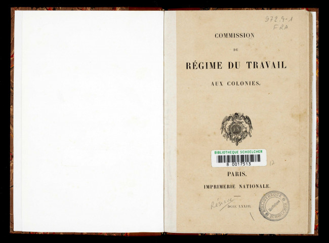 Commission du régime du travail aux colonies : rapport de la sous-commission du régime du travail aux colonies [résumé des travaux]