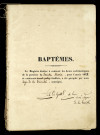 Baptêmes, mariages, sépultures